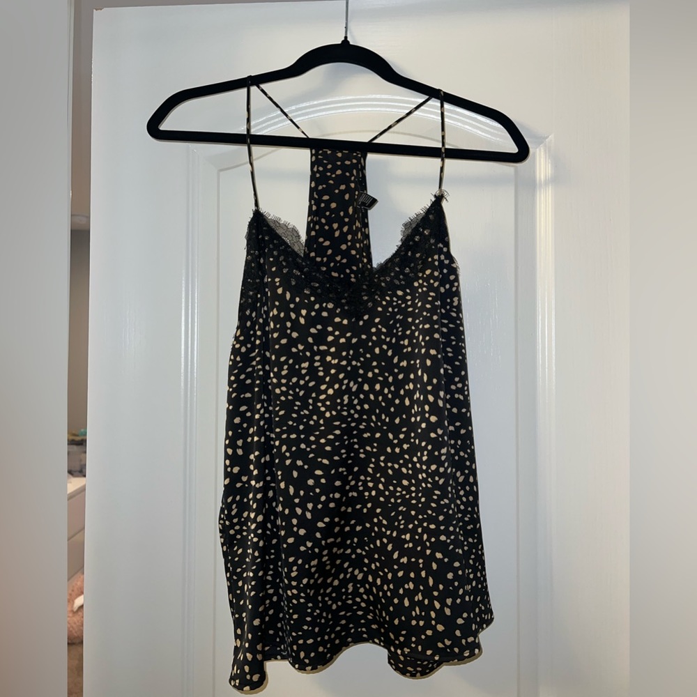 Forever 21, Satin Lace Tank, Color: Black, Size: L